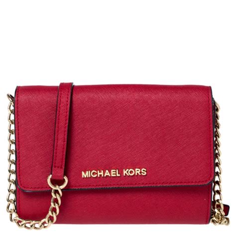 michael kors red mini bag.